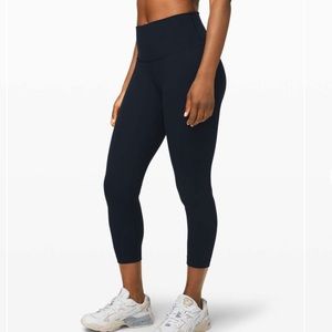 Lululemon Wunder Under Crop High-Rise Full-On Luxtreme 23" Blue Leggings
